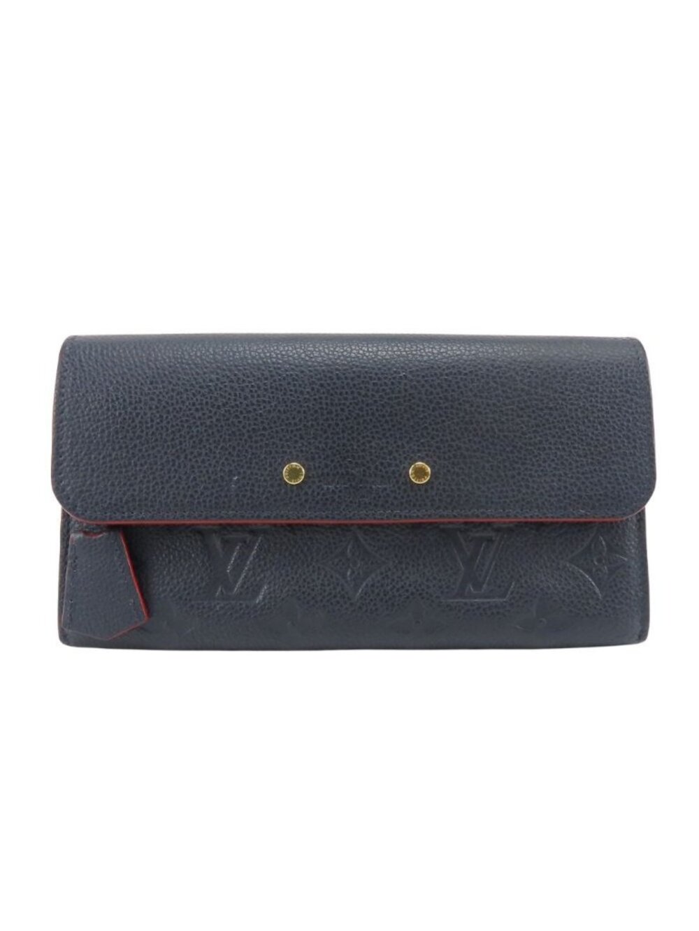 Louis Vuitton Wallet Portefeuille Pont Neuf Monogram Empreinte Marine Rouge